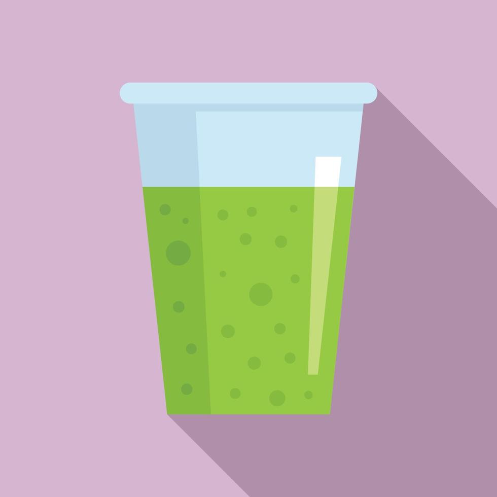 Celery juice glass icon, flat style vector