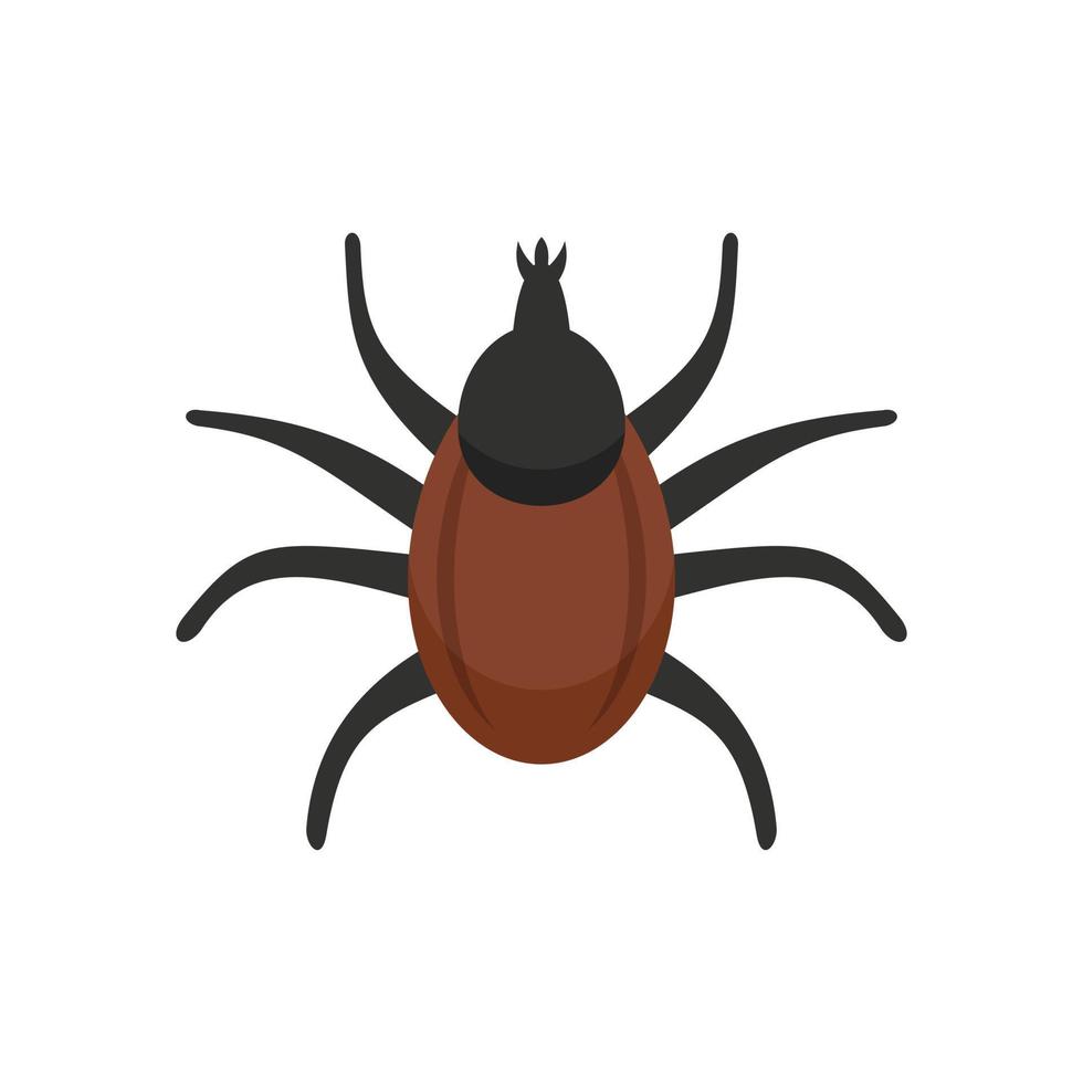 Dog mite icon, flat style vector