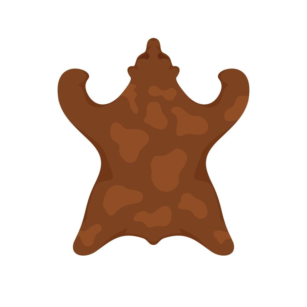 icono de piel de oso de la edad de piedra, tipo plano vector