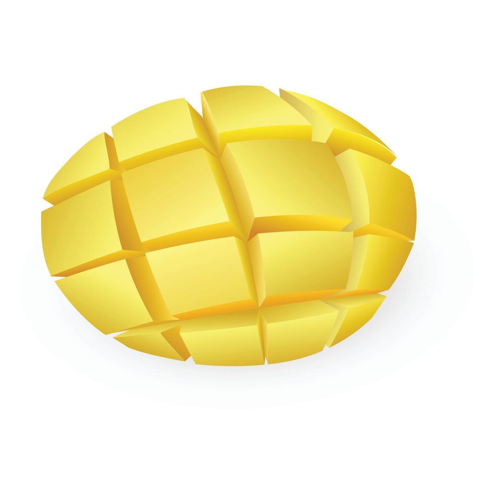 Freshness mango icon, cartoon style vector