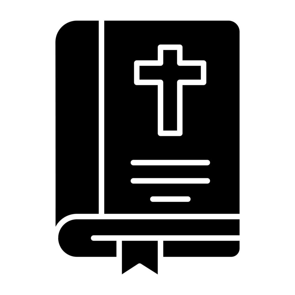 icono de diseño lleno de biblia vector