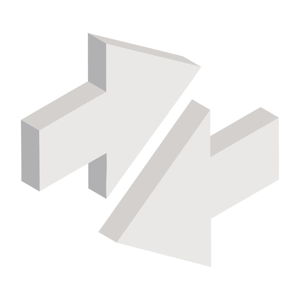 A trendy vector design arrow