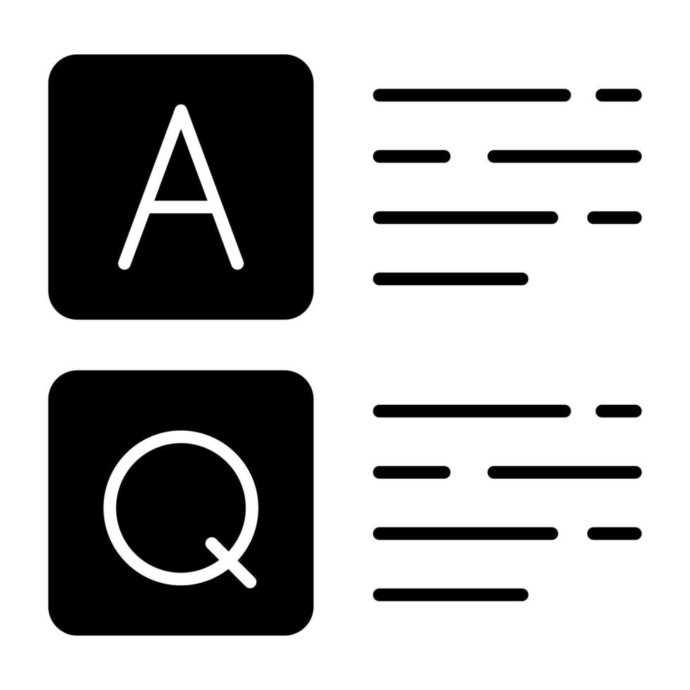 A perfect design icon of answer question vector