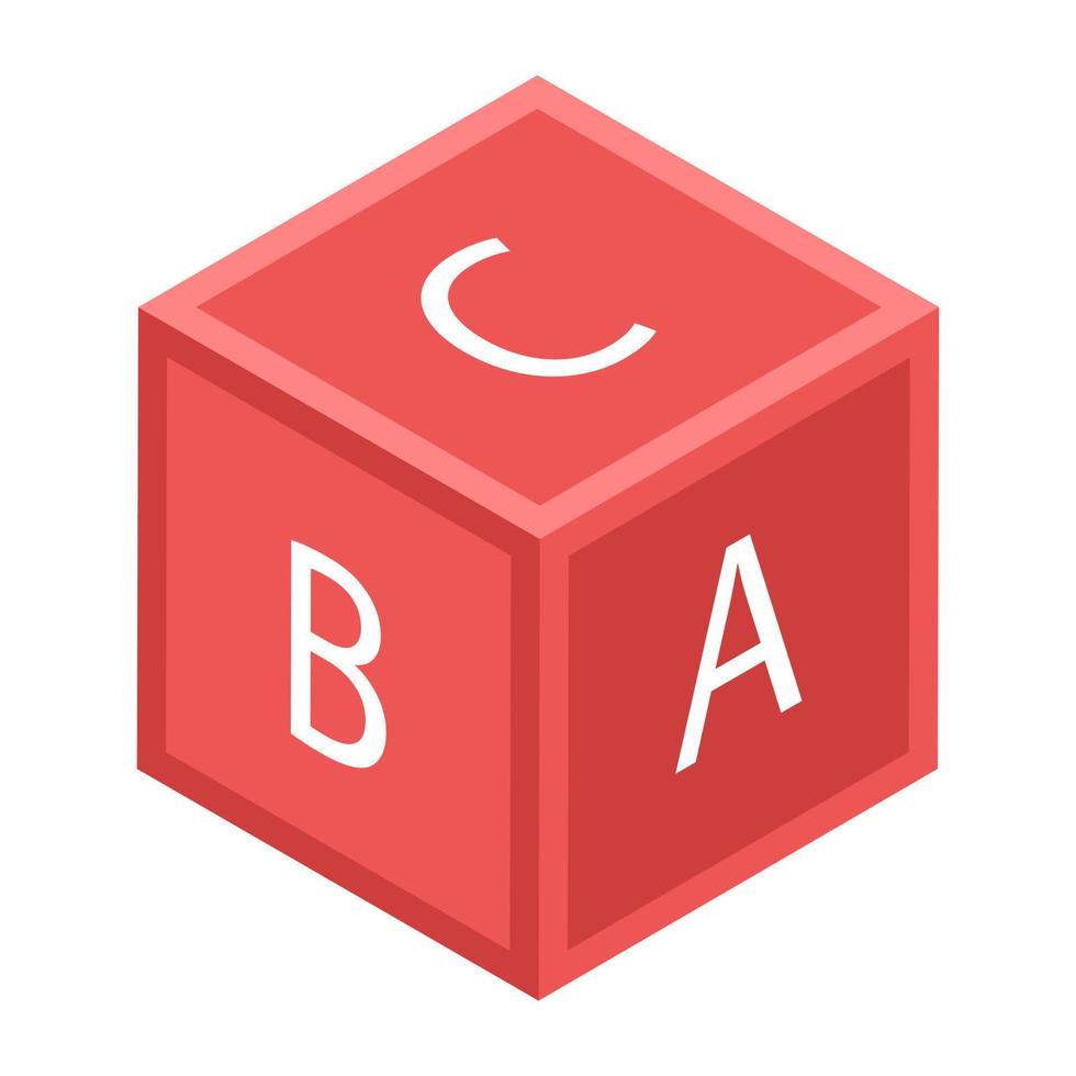 Editable design vector of abc block