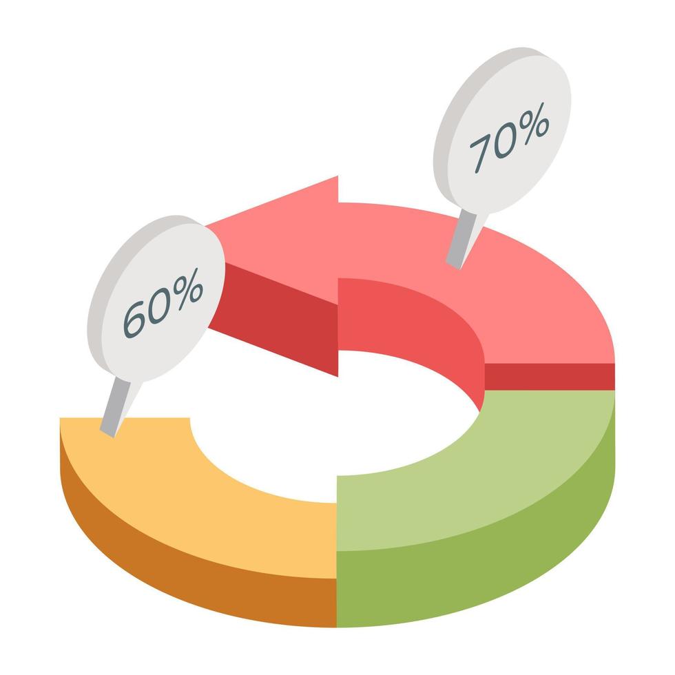 Creative design icon of chart vector