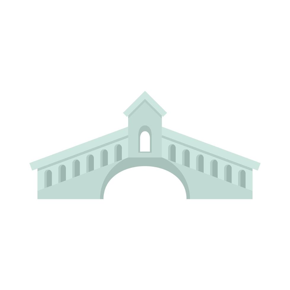 Architecture bridge icon, flat style vector