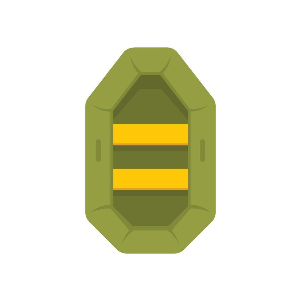 Hunting rubber boat icon, flat style vector