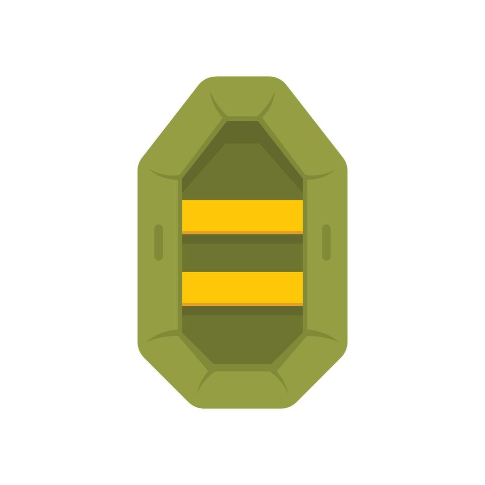 icono de bote de goma de caza, estilo plano vector