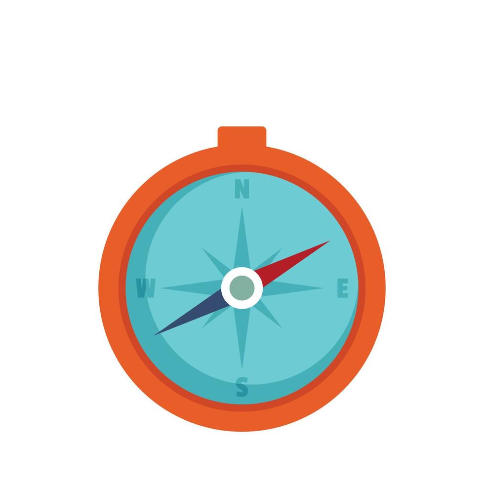 Hunting compass icon, flat style vector