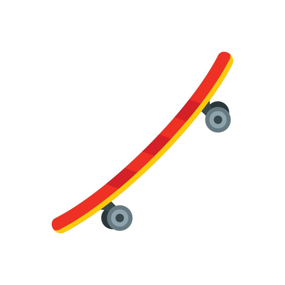 Recreation skateboard icon, flat style vector