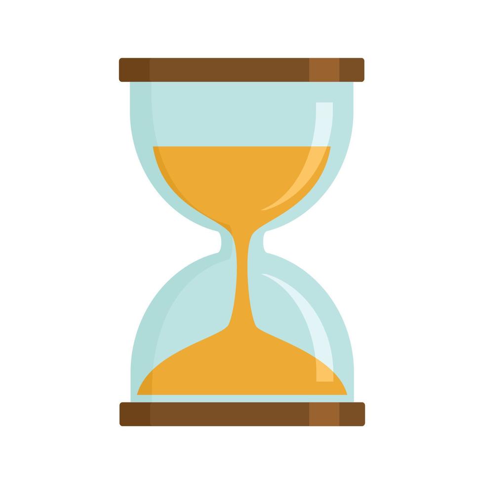 icono de reloj de arena mágico, estilo plano vector