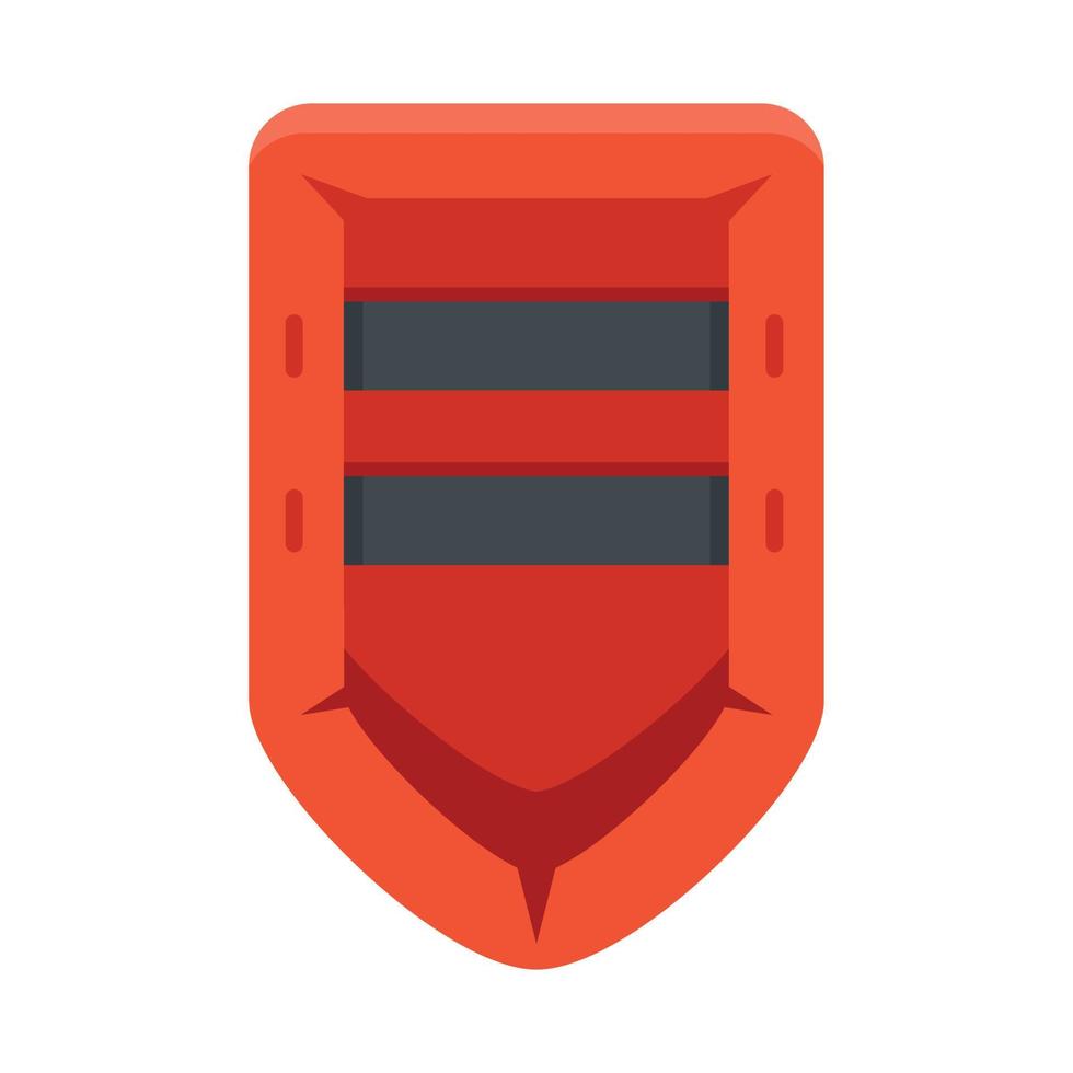 Rescue rubber boat icon, flat style vector