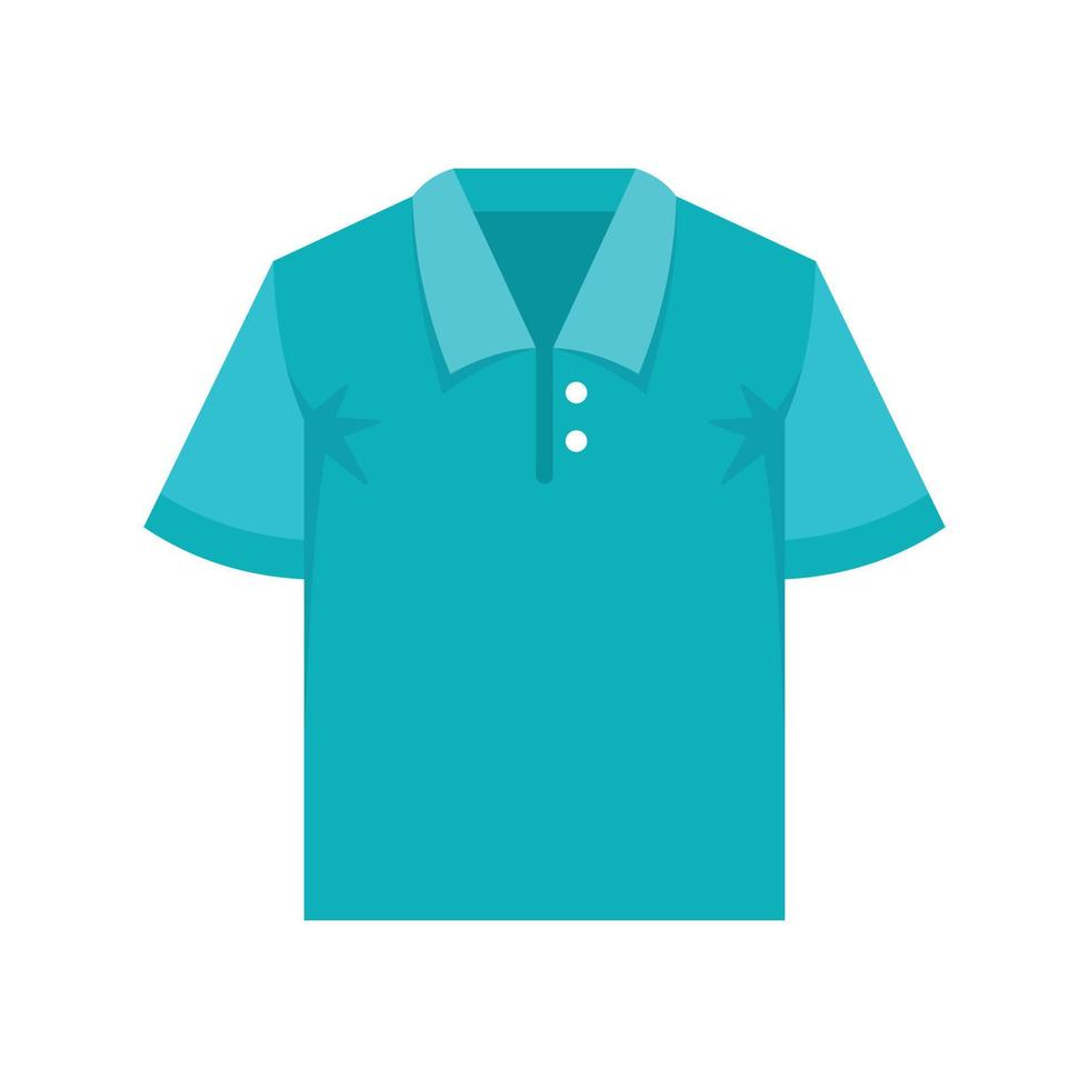 icono de camiseta de polo, estilo plano vector