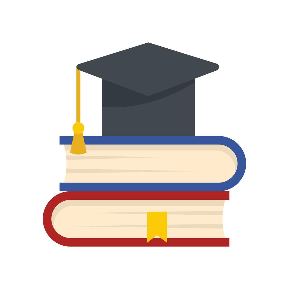 Stack of books icon, flat style vector