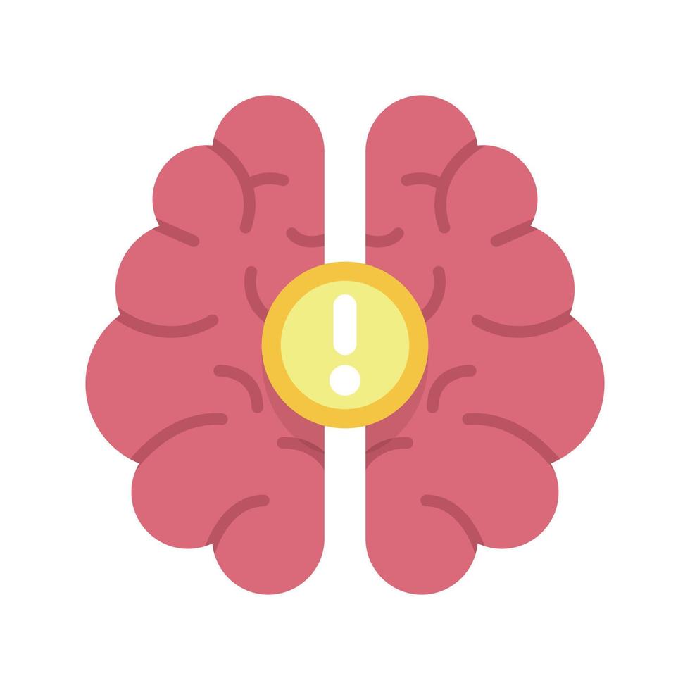 icono de idea cerebral, estilo plano vector