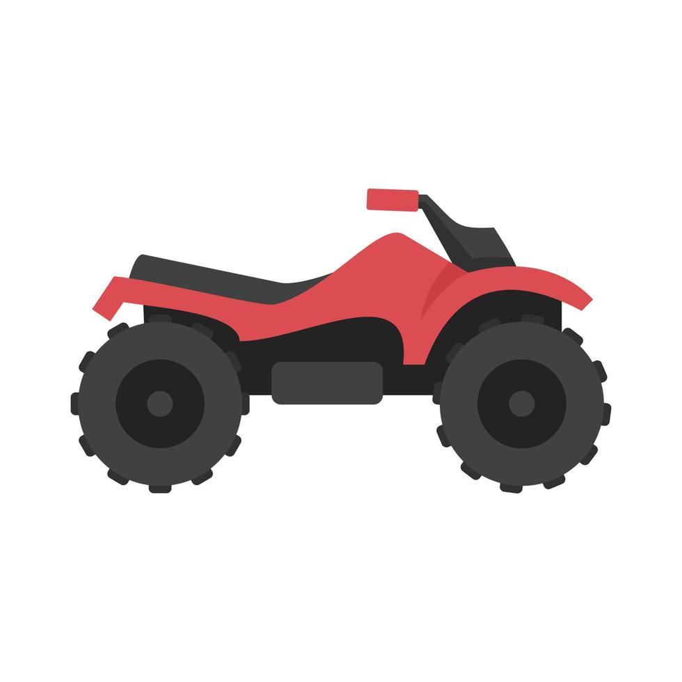 Ride quad bike icon, flat style vector