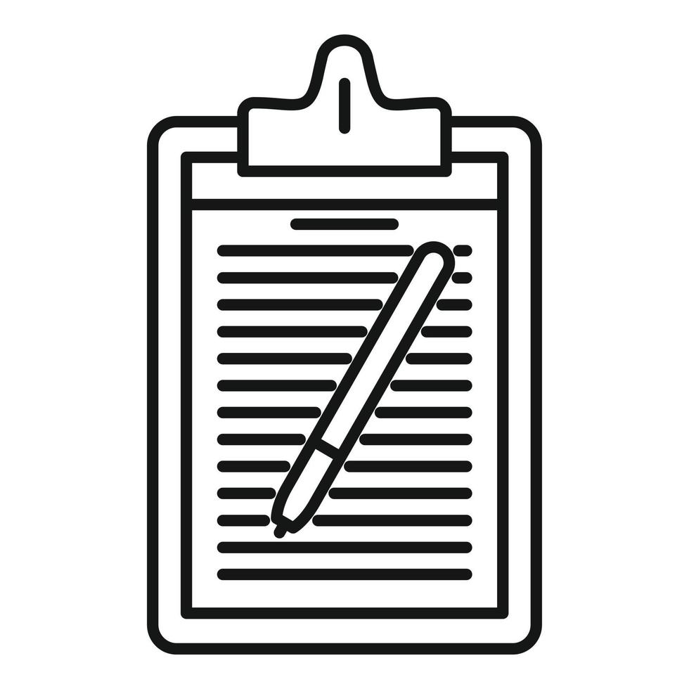Blog folder edit icon, outline style vector
