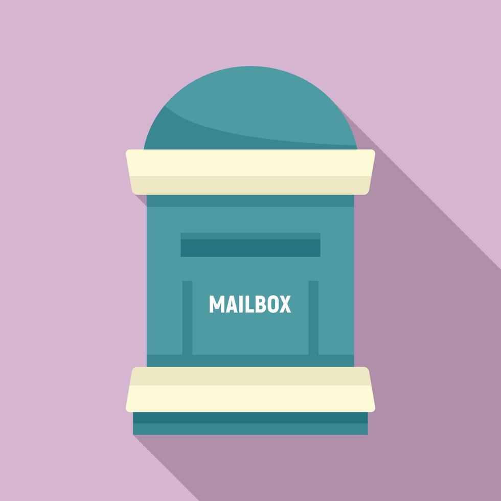 Office mailbox icon, flat style vector