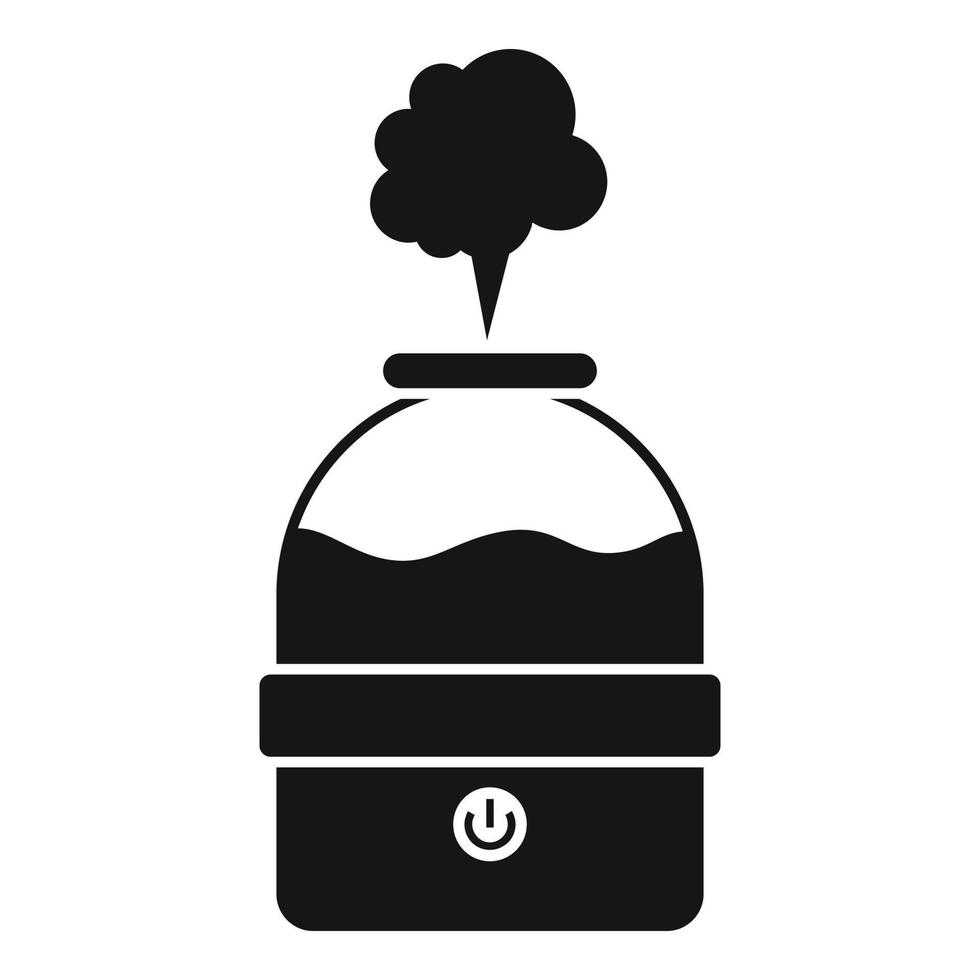 icono de purificador de aire de vapor, estilo simple vector