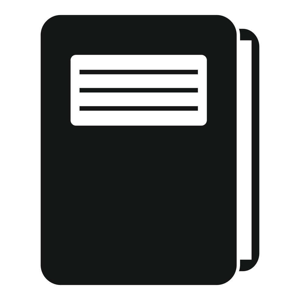 Patient folder icon, simple style vector