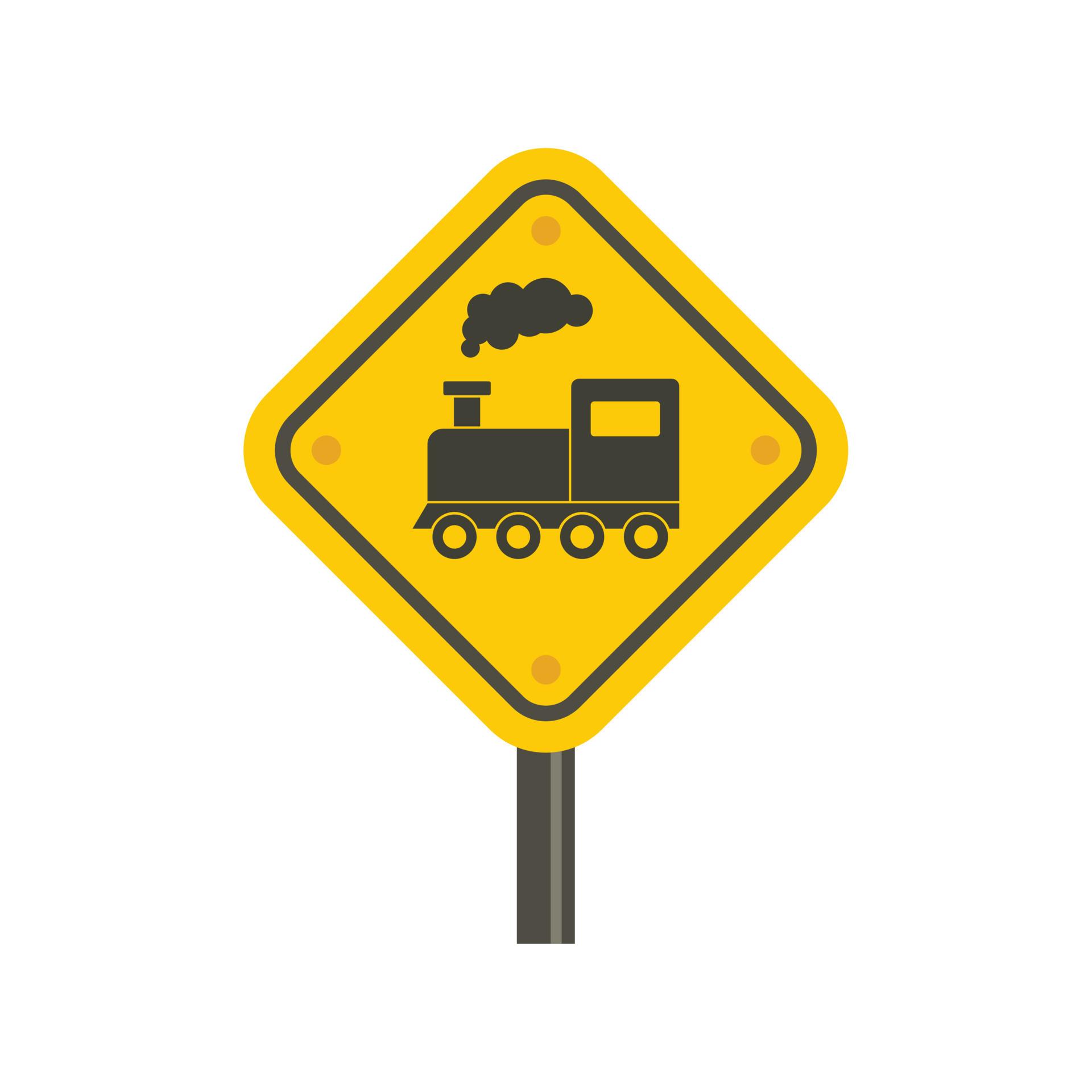 Railway road sign icon, flat style 14478835 Vector Art at Vecteezy