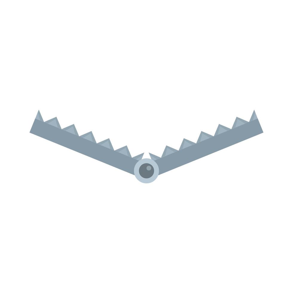 Hunt trap icon, flat style vector