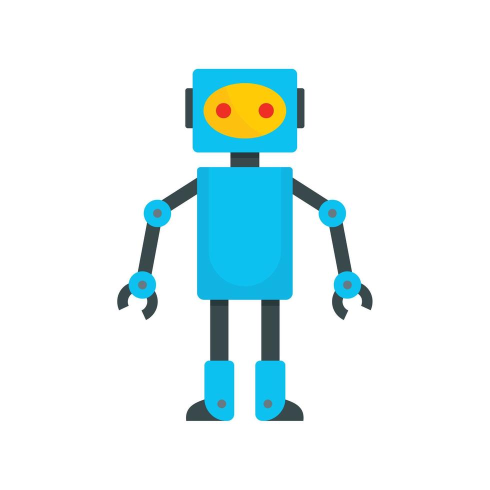 icono de juguete robot, estilo plano vector