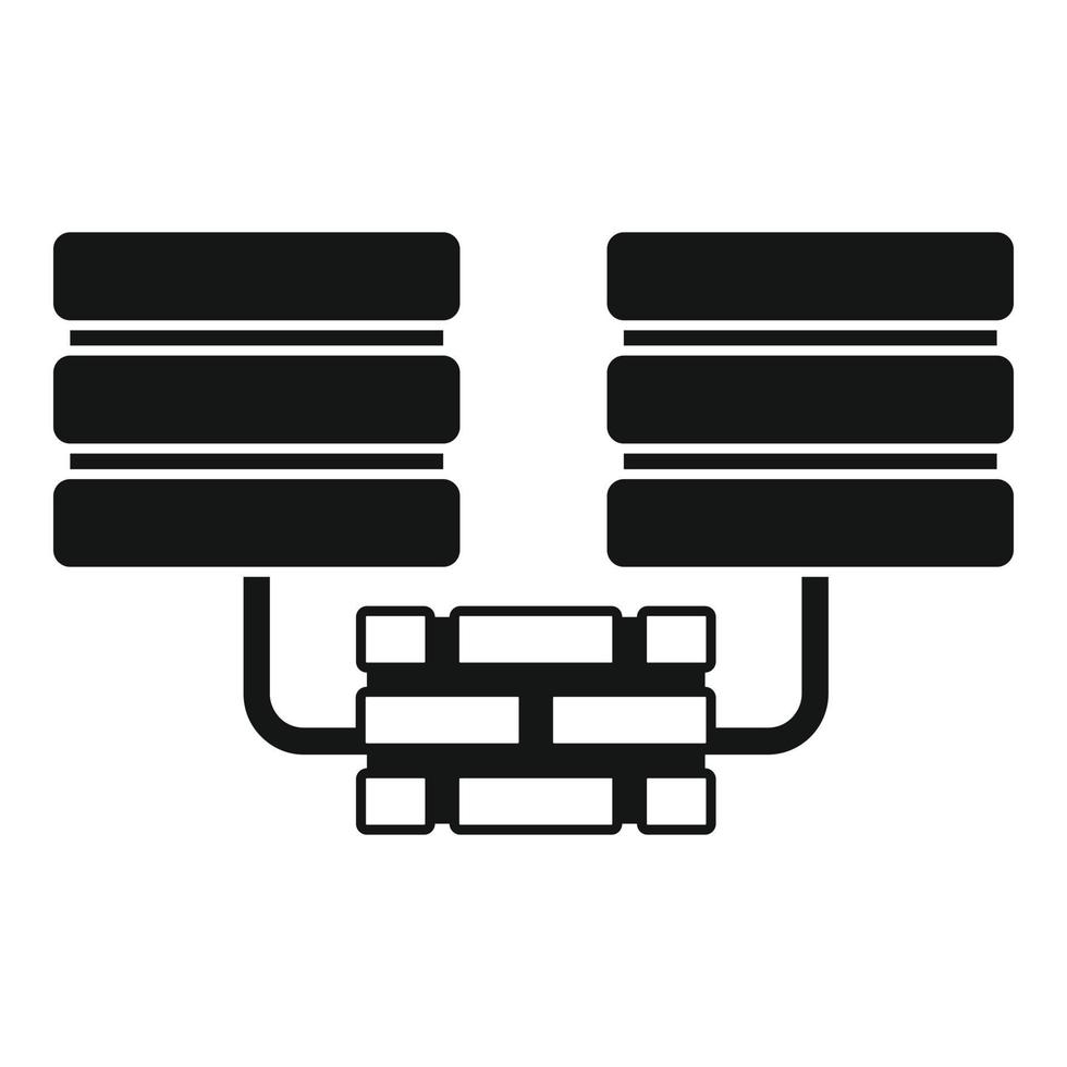 Server firewall icon, simple style vector