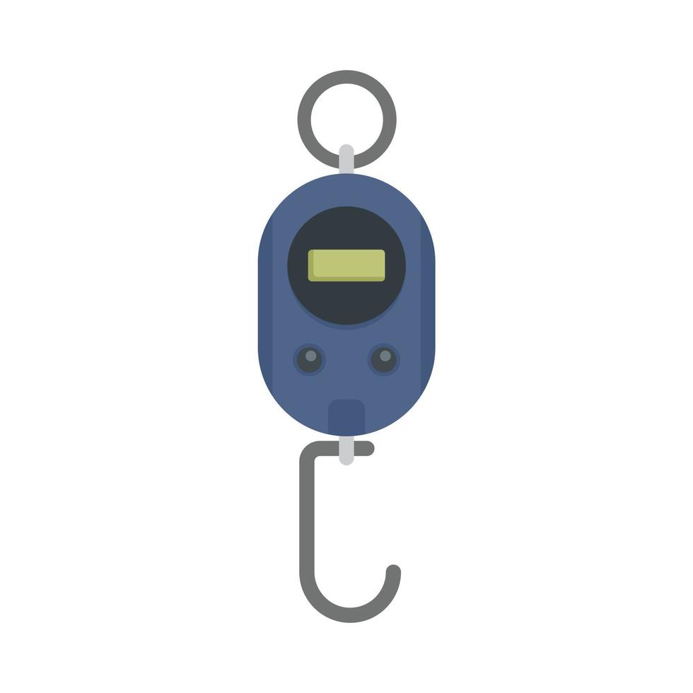 Digital hand scales icon, flat style vector