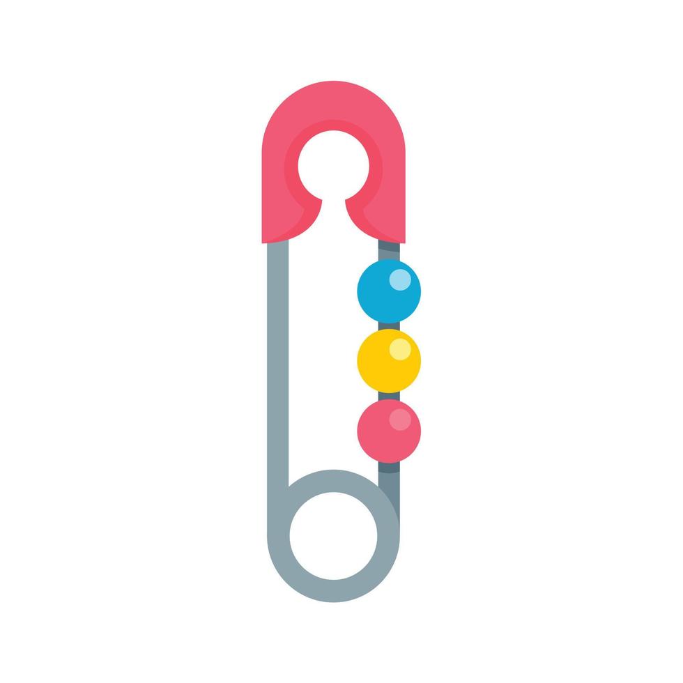 Baby pin icon, flat style vector