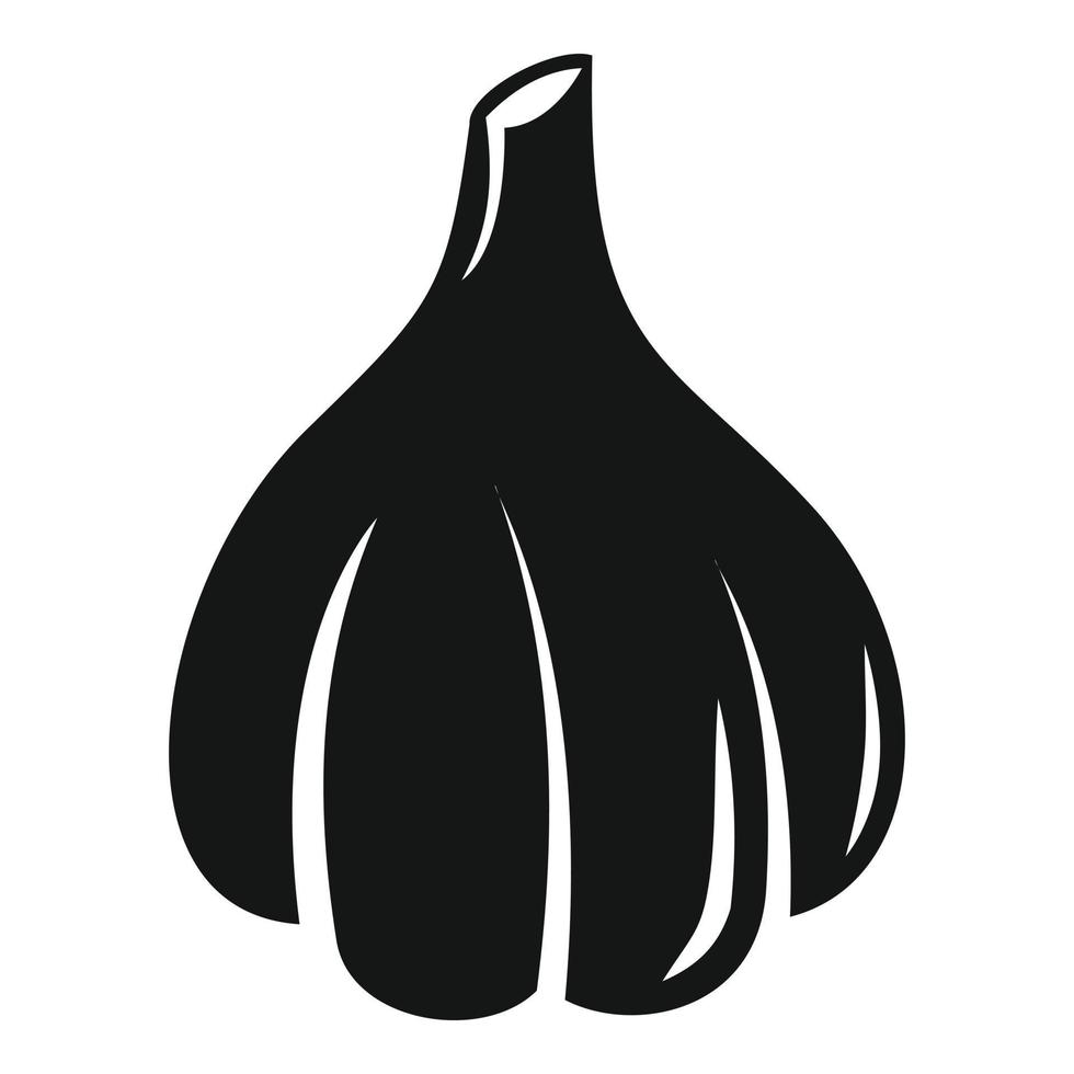 Aromatic garlic icon, simple style vector