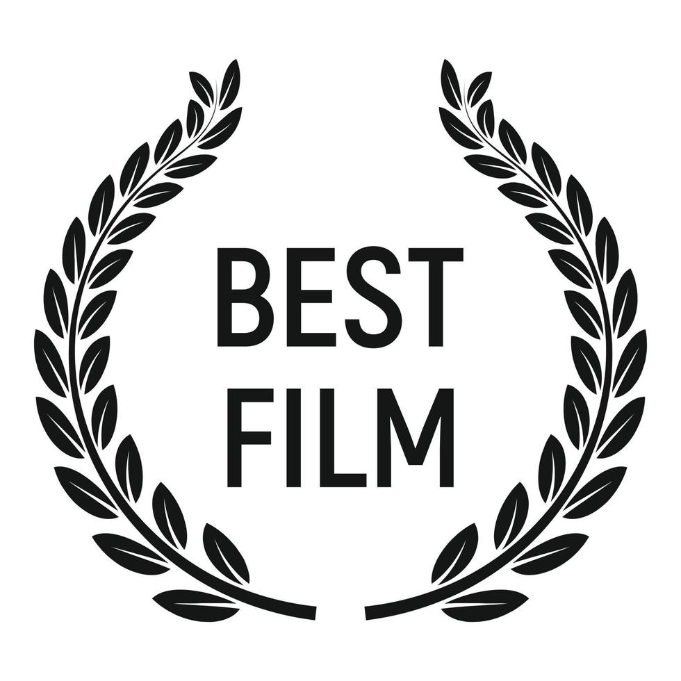 Best film award icon, simple style vector