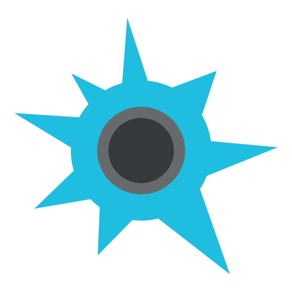 Shooting hole icon, flat style vector