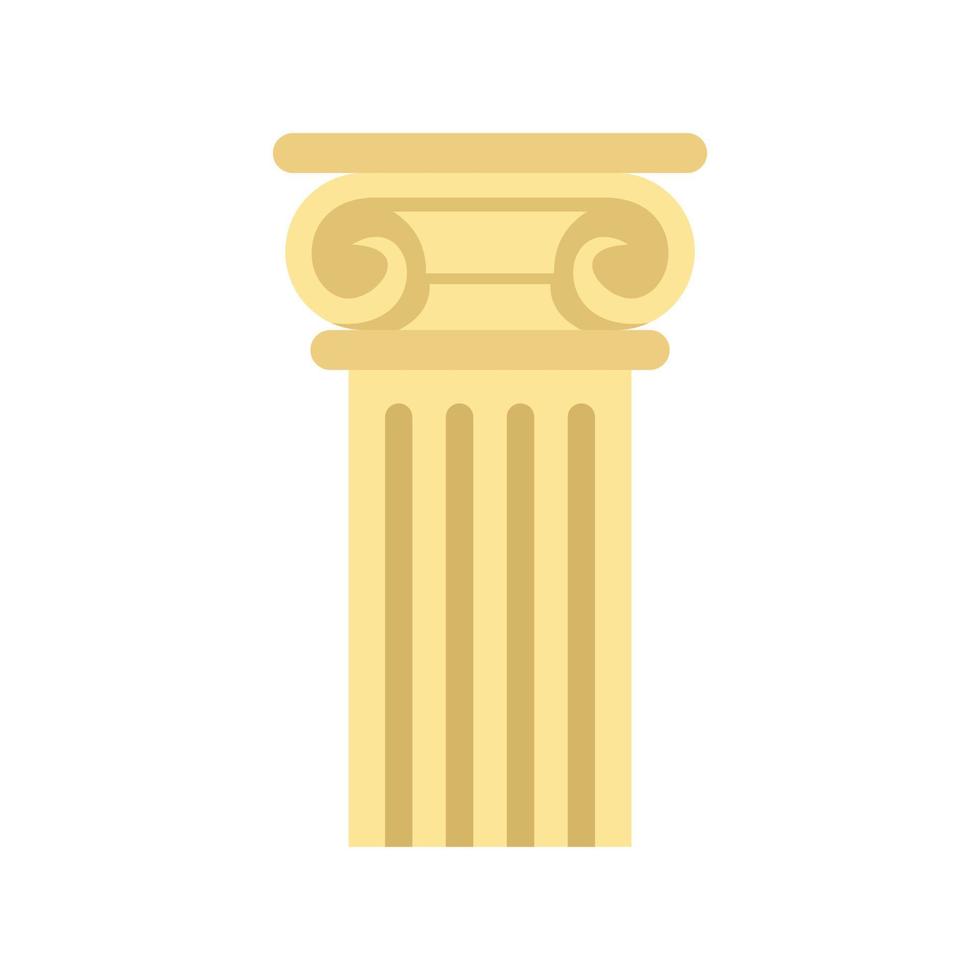 icono de pilar antiguo, estilo plano vector