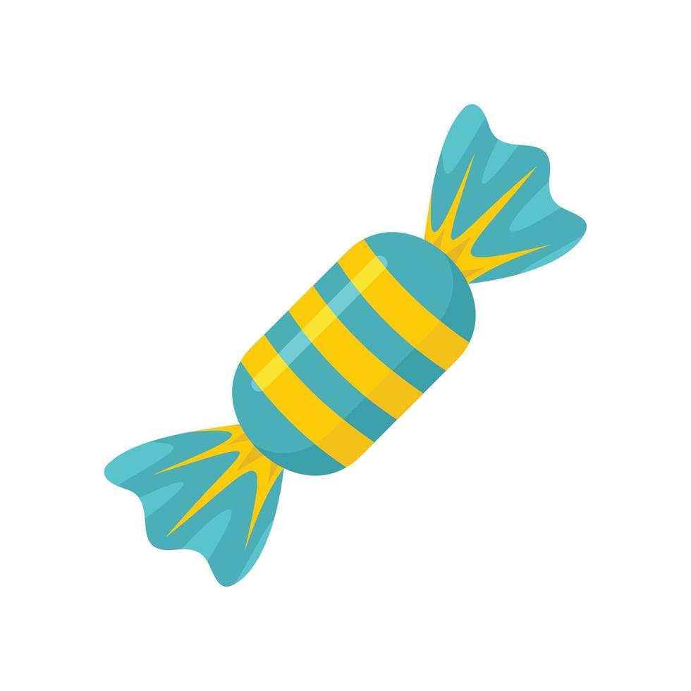 Toffee bonbon icon, flat style vector