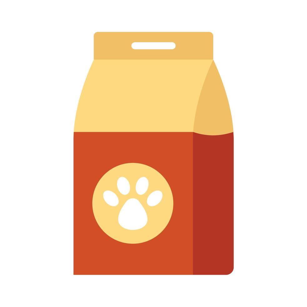 Carton dog packet icon, flat style vector