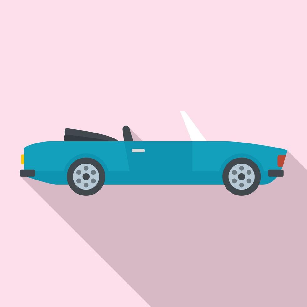 Summer cabriolet icon, flat style vector