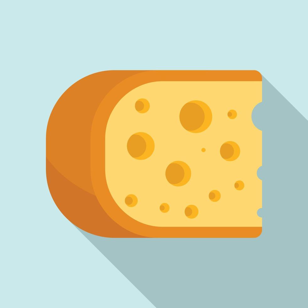 icono de queso, estilo plano vector