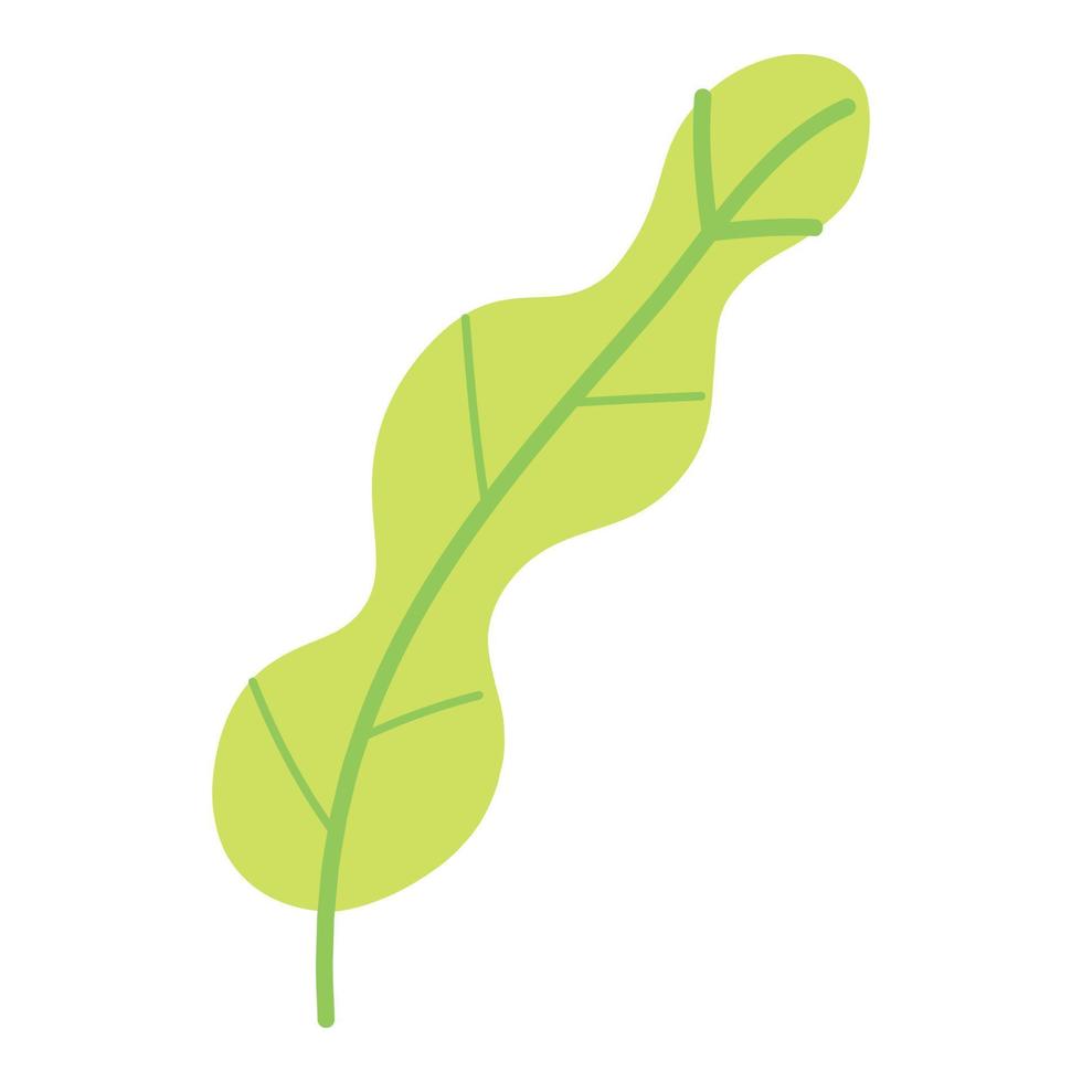 Long leaf icon, cartoon style vector