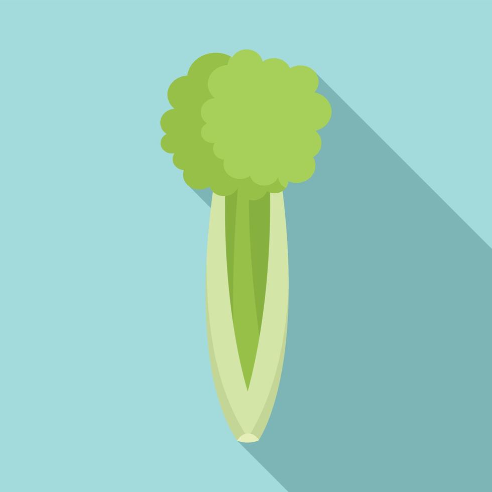 icono de verduras de apio, estilo plano vector