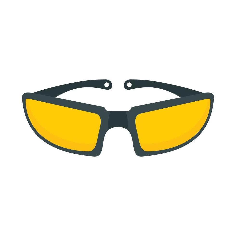 icono de gafas de bicicleta, tipo plano vector