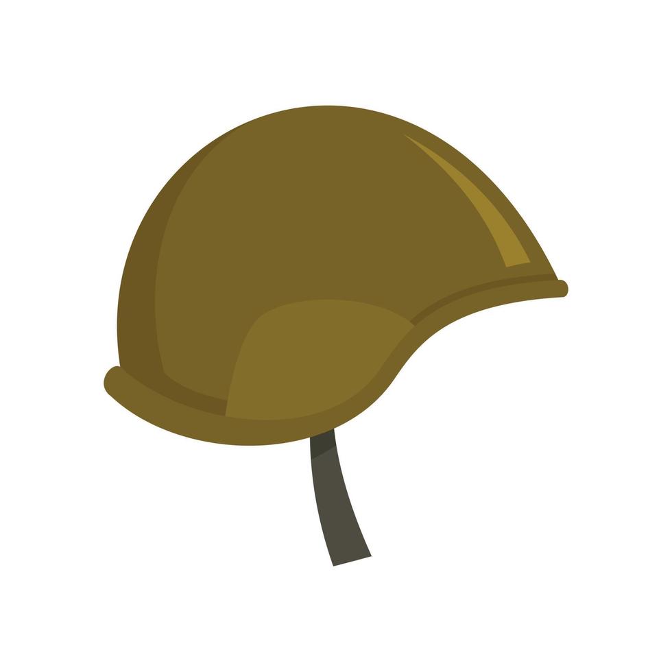 Special force helmet icon, flat style vector