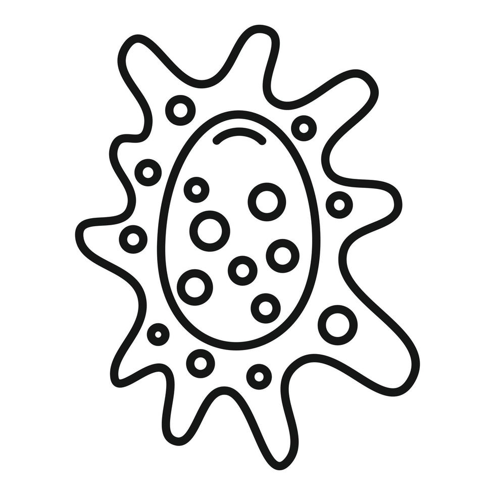 Bacterium icon, outline style vector