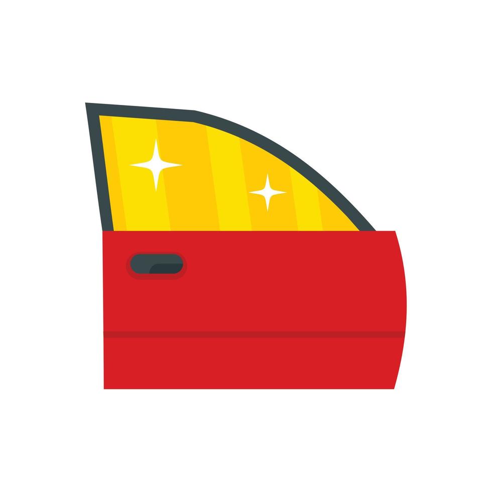 Clean car door icon, flat style vector