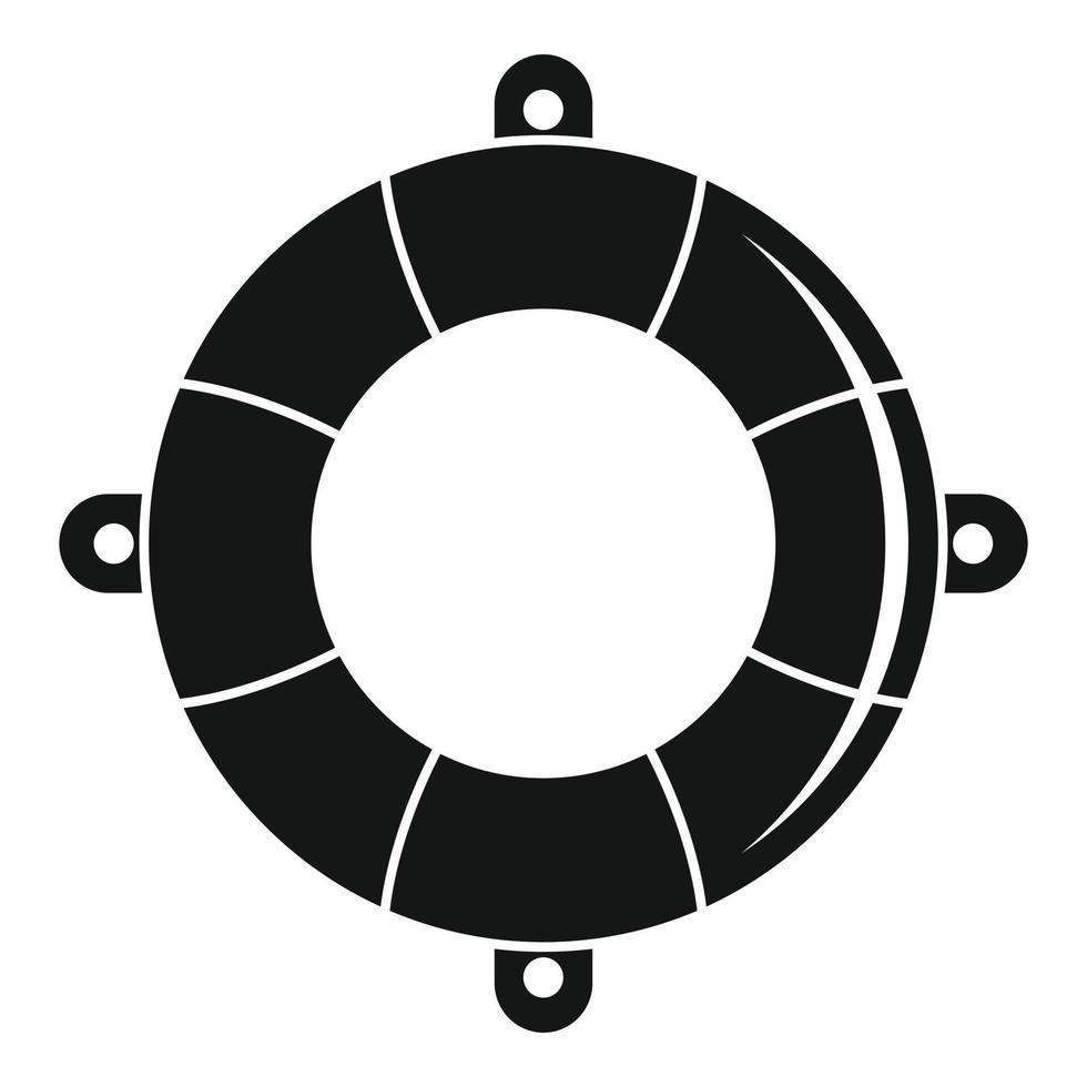 Life buoy icon, simple style vector