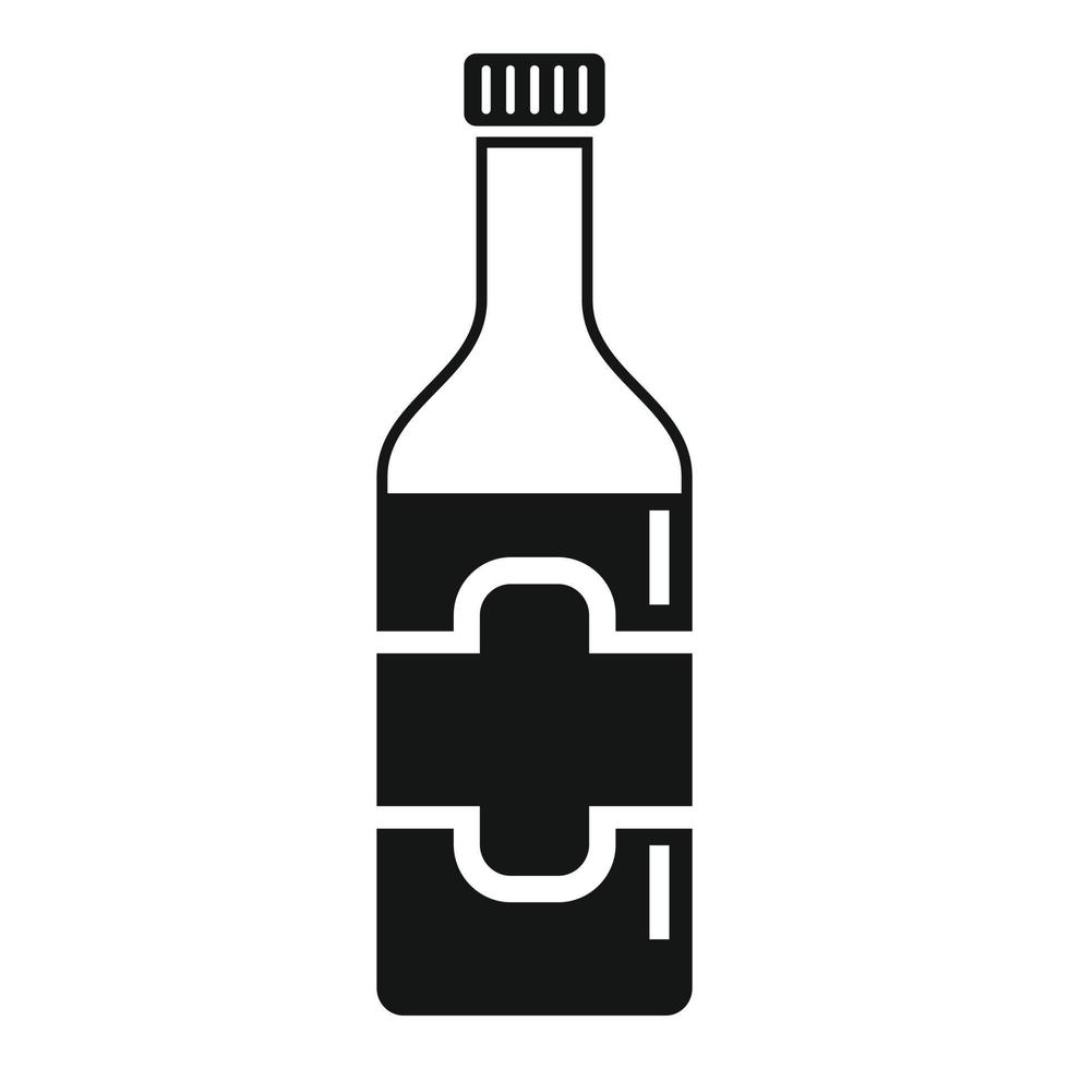 icono de botella de condimento culinario, estilo simple vector