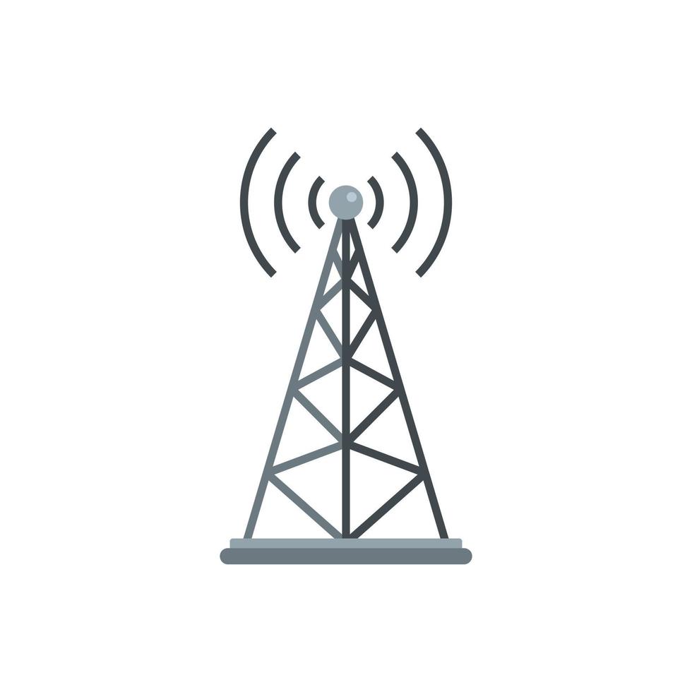 Gsm tower icon, flat style vector