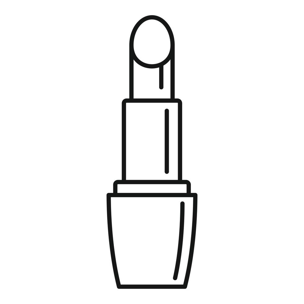 Lipstick icon, outline style vector