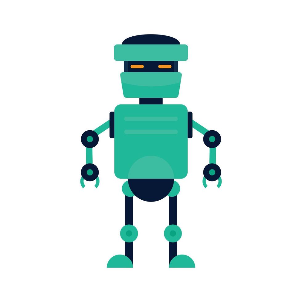 Artificial robot icon, flat style vector