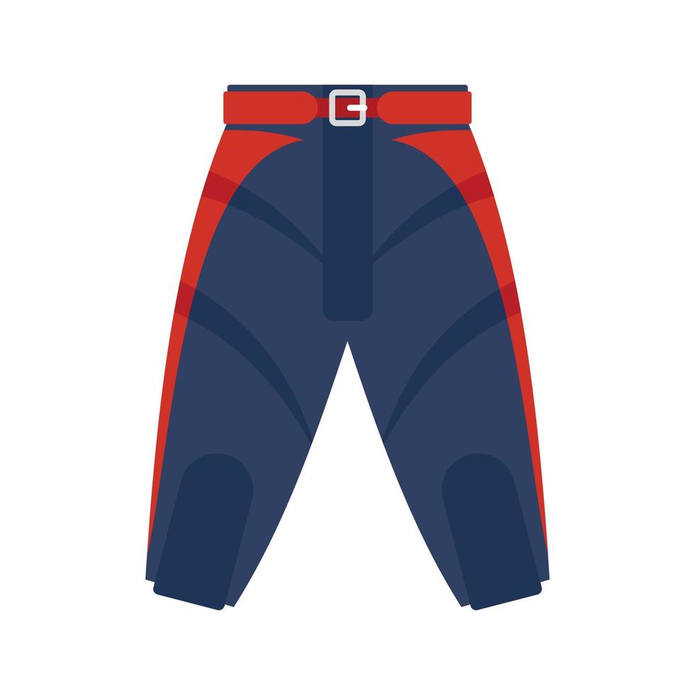 icono de pantalones cortos de fútbol americano, estilo plano vector